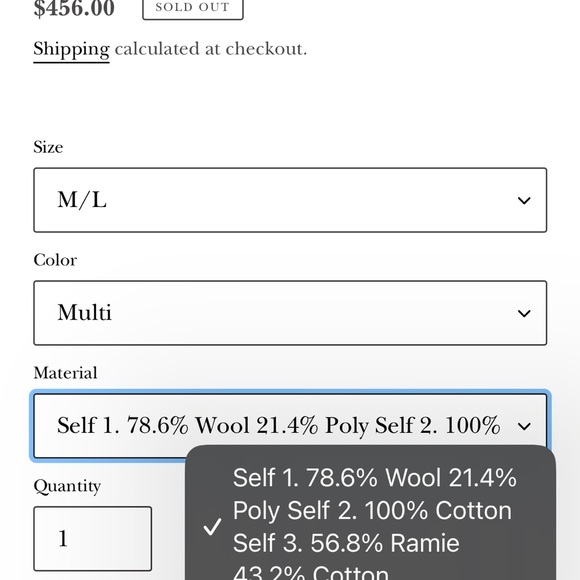 NWT- The Amente quilted coat size m/l - Picture 4 of 12